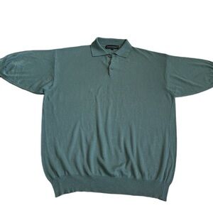 Vintage Beau Brummel Knit Polo Short Sl Men’s Sweater, Short Sleeves, Size Large